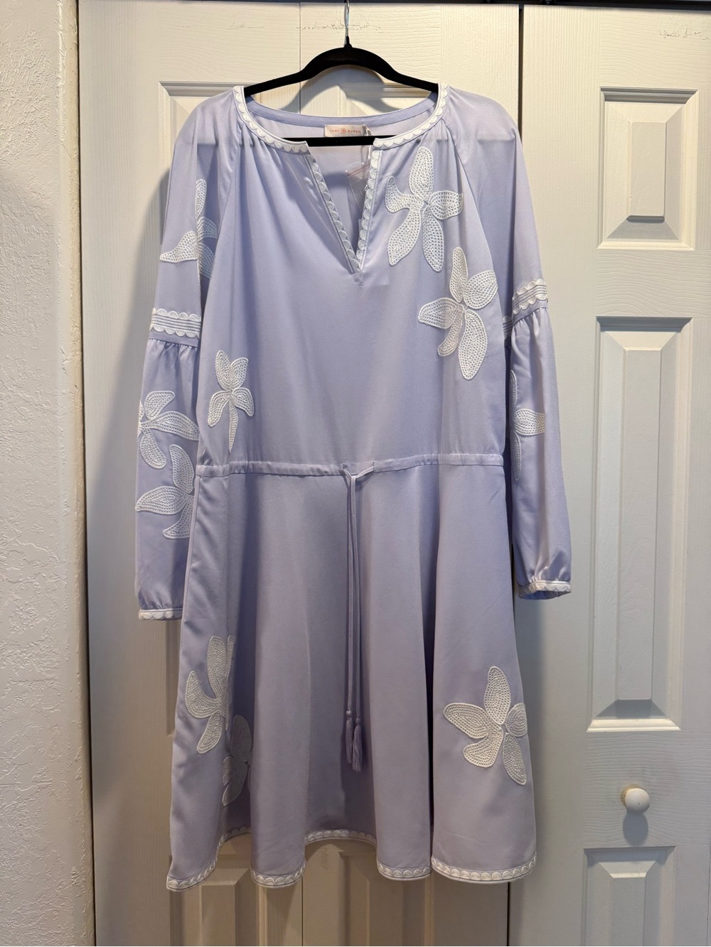 Tory Burch Lavender Floral Midi Dress
